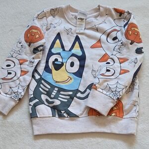 Bluey Halloween Cartoon Pullover Sweater 4T Multicolor Long Sleeve